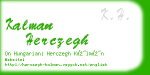 kalman herczegh business card